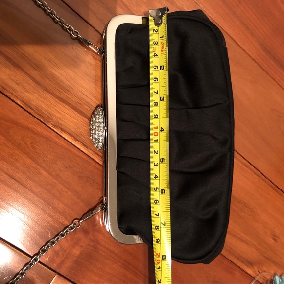 Clutch elegant shiny diamond latch silver evening - Picture 4 of 4